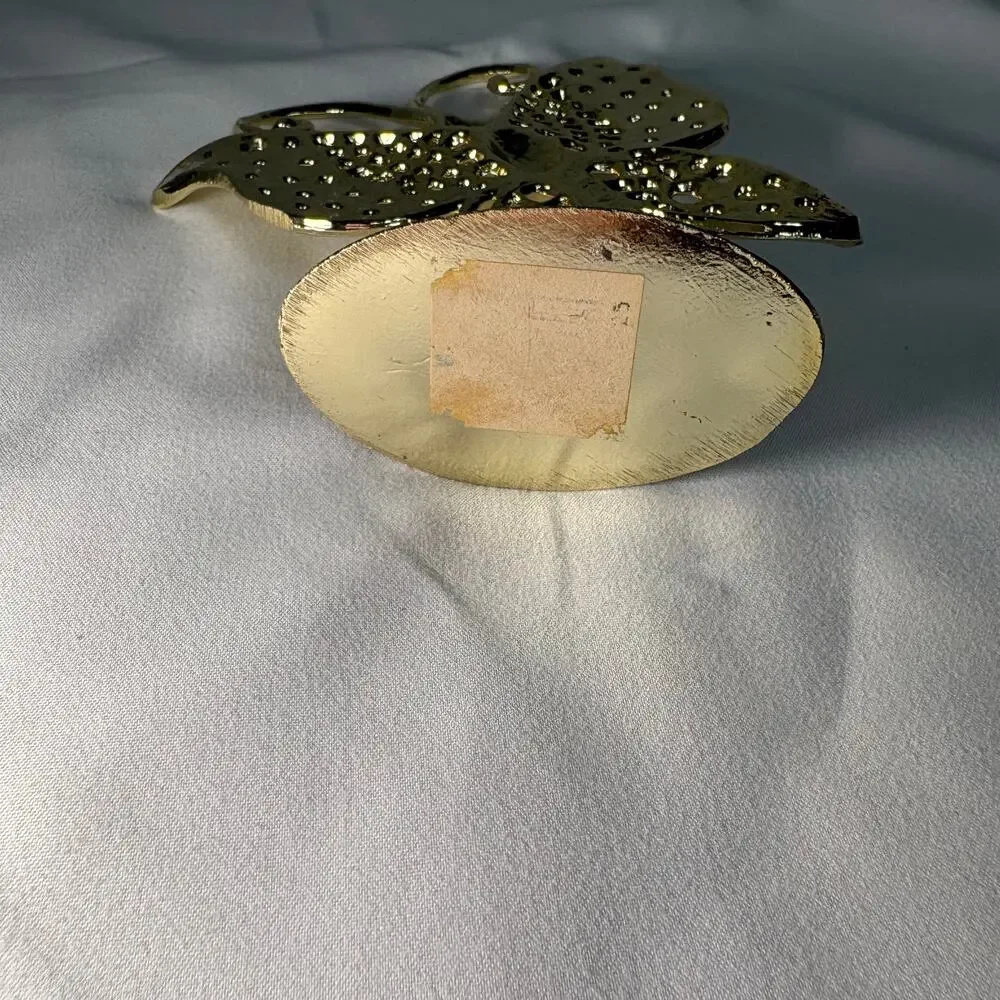 Vintage Revere MFG Earring Tree Holder Gold Butterfly Design 5.25 Inches Tall